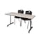 Kobe Rectangle Mobile table, 66" W, 29" H, Laminate Top, Maple MKTRCC6624PL47BK - alternate 1